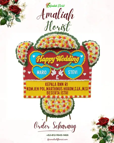 Papan Bunga Pernikahan Wirogomo